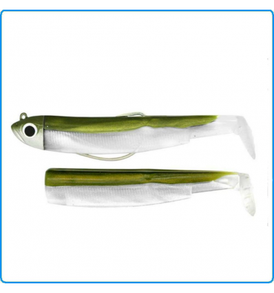 ARTIFICIALE BLACK MINNOW FIIISH 90mm 5g+4 TAGLIA N2 COMBO SHORE COLOR KAKI