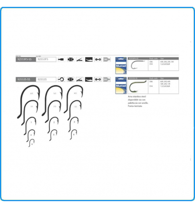 AMI INOX MUSTAD 92553SS N2 50AMI PER SURFCASTING BOLENTINO PALAMITO ORATA SARAGO