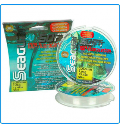 FLUOROCARBON 100% COLMIC SEAGUAR SOFT 50MT MARE 0.235mm 13LB 6.0Kg