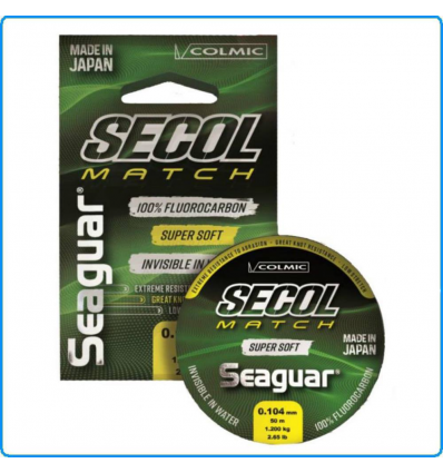 FLUOROCARBON COLMIC SEAGUAR SECOL MATCH 50M 0.128mm 2KG 4.40LB PESCA BOLOGNESE