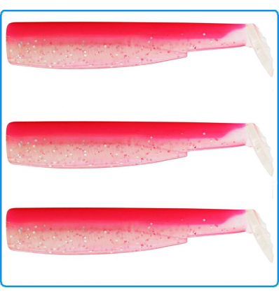 FIIISH SHAD ROSE FLUO N3 BLACK MINNOW 120mm 3PZ PESCA SPINNING DA SPIGOLE SERRA