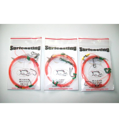 SURFCASTING 3 TERMINALI ROSSI 2AMI PER SARAGHI E ORATE MORMORE PESCA DA TERRA ORATE E MORMORE