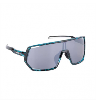 Occhiali sole Shimano Lesath tartarugati blue lenti silver UV polarizzate sport